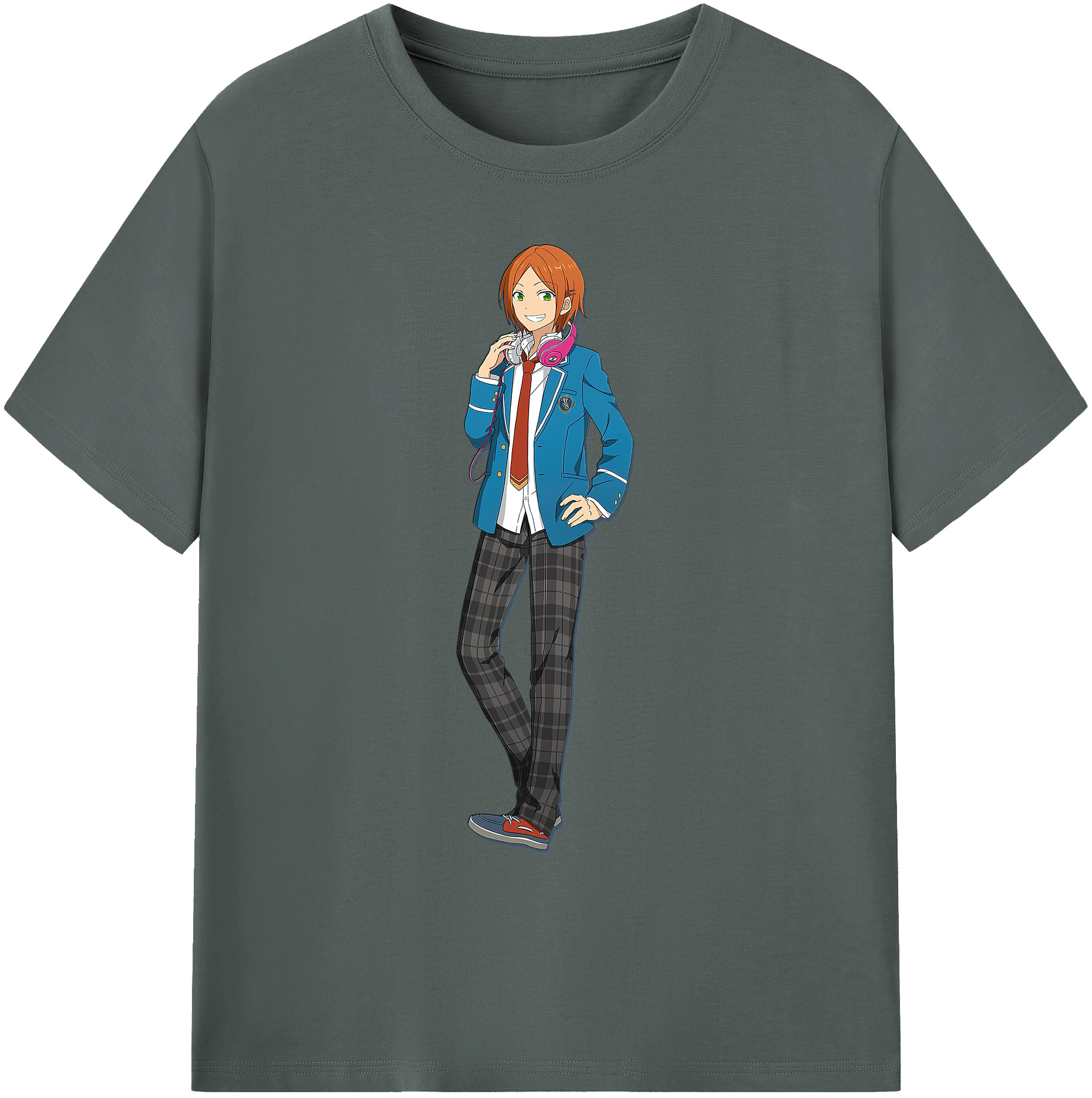 （画像用） あんさんぶるスターズ! Ensemble Stars 綿100％ メンズ半袖Tシャツ｜肌触りやわらか＆通気性
